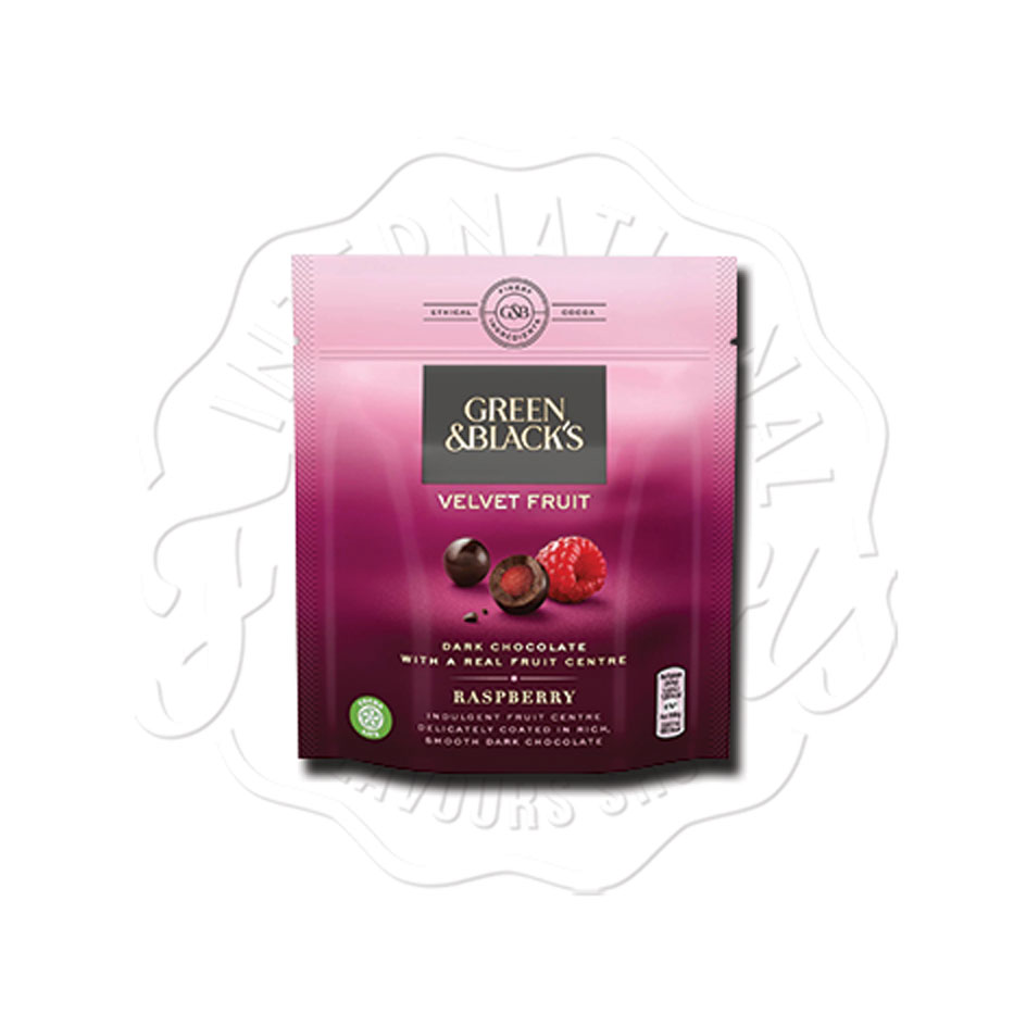 Green & Black's Raspberry Velvet Fruit with Dark Chocolate Bag 120g