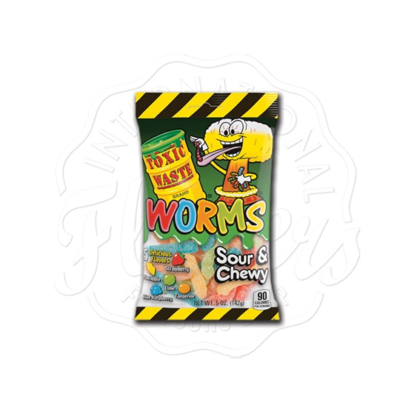 Toxic Waste Sour Gummy Worms 142g Flavers International Flavours Shop