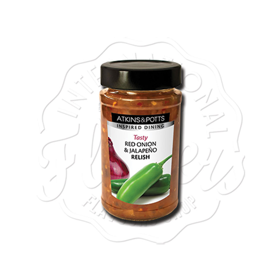 Atkins & Potts Red Onion & Jalapeño Relish 250g Flavers International Flavours Shop