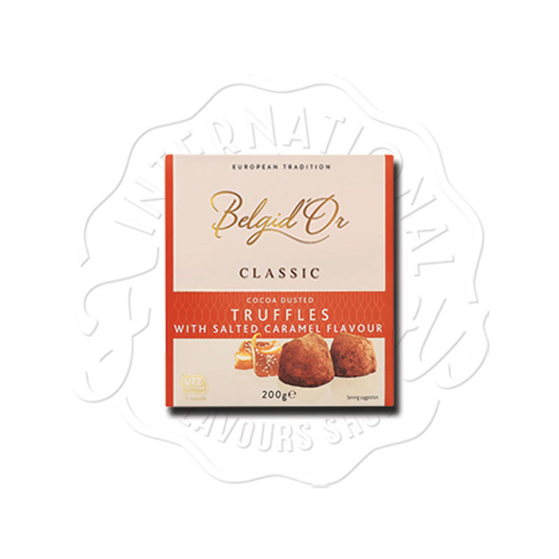 Belgid'Or Belgian Cocoa Salted Caramel Dusted Truffles 200g Flavers