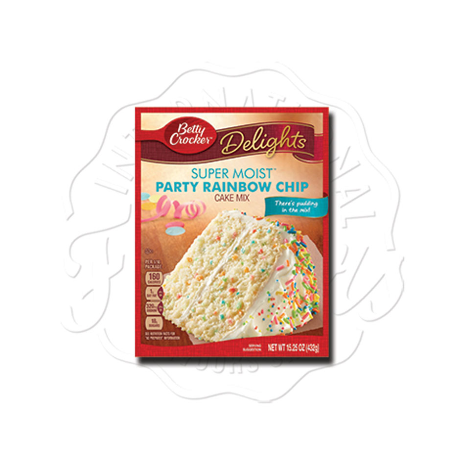 Betty Crocker Super Moist Party Rainbow Chip Cake Mix 432g