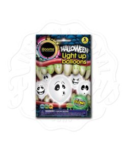 Halloween Light Up Glow Ghost Balloons 5pk