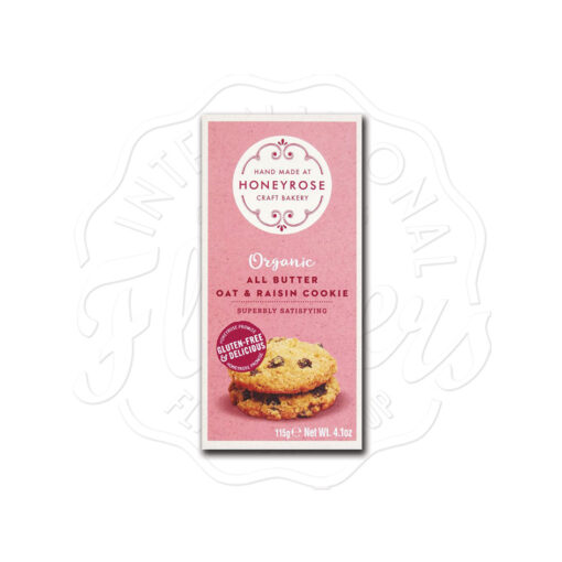Honeyrose Organic Oat & Raisin Cookie Gluten Free 115g