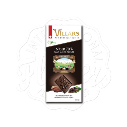 Villars 70% Dark Chocolate No Added Sugar 100g