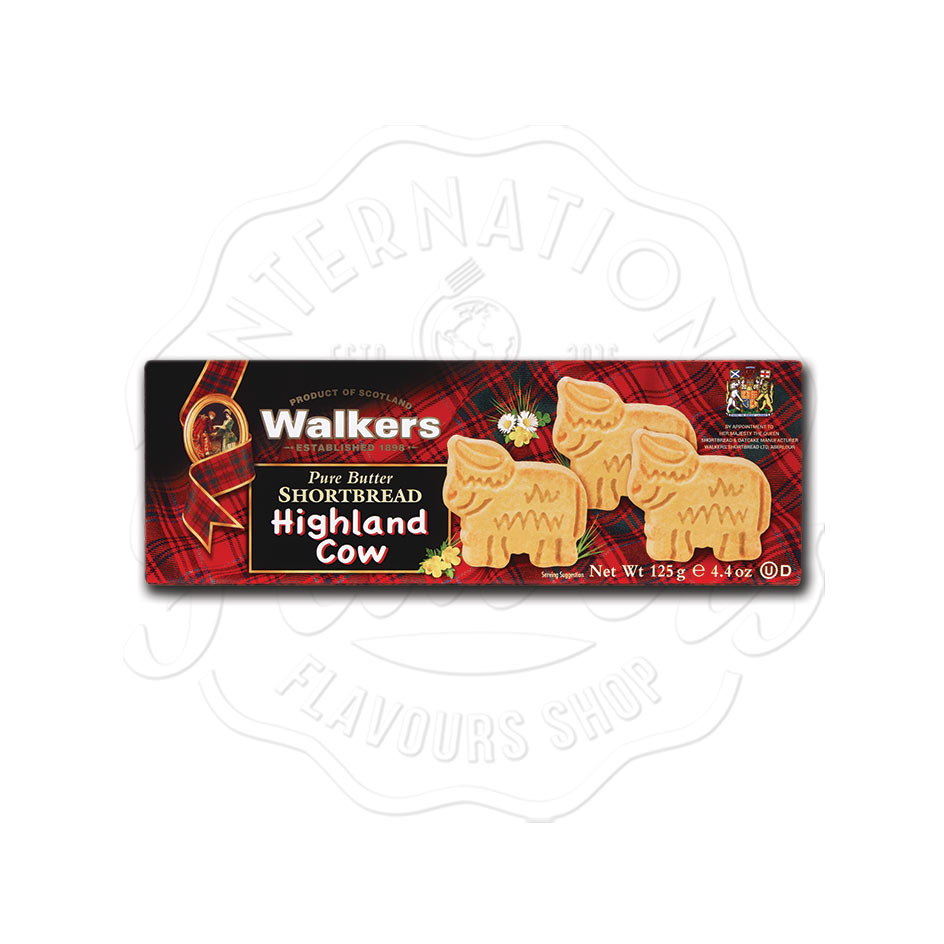 Walkers Pure Butter Shortbread Highland Cow 125g Flavers