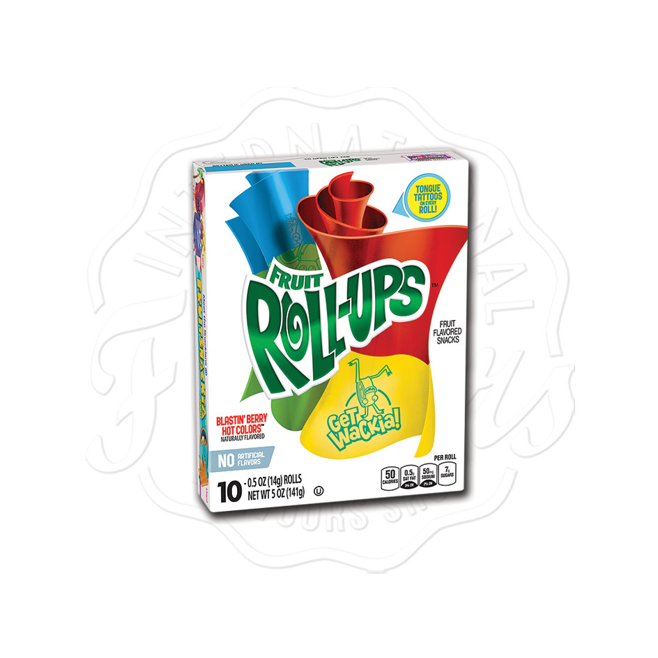 Fruit RollUps Blastin Berry Hot Colors 141g Flavers International