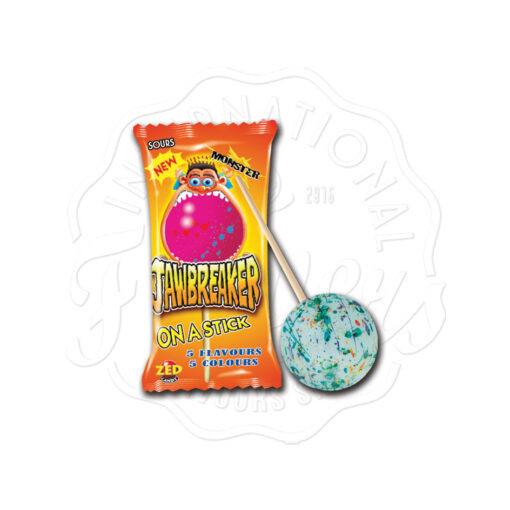 Zed Candy Monster Jawbreaker On Stick Sours 60g