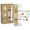 Giftmaker 10 Gold & Cream Christmas Crackers