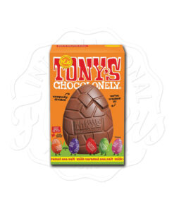 Tony’s Chocolonely Milk Chocolate Caramel Sea Salt Egg 242g