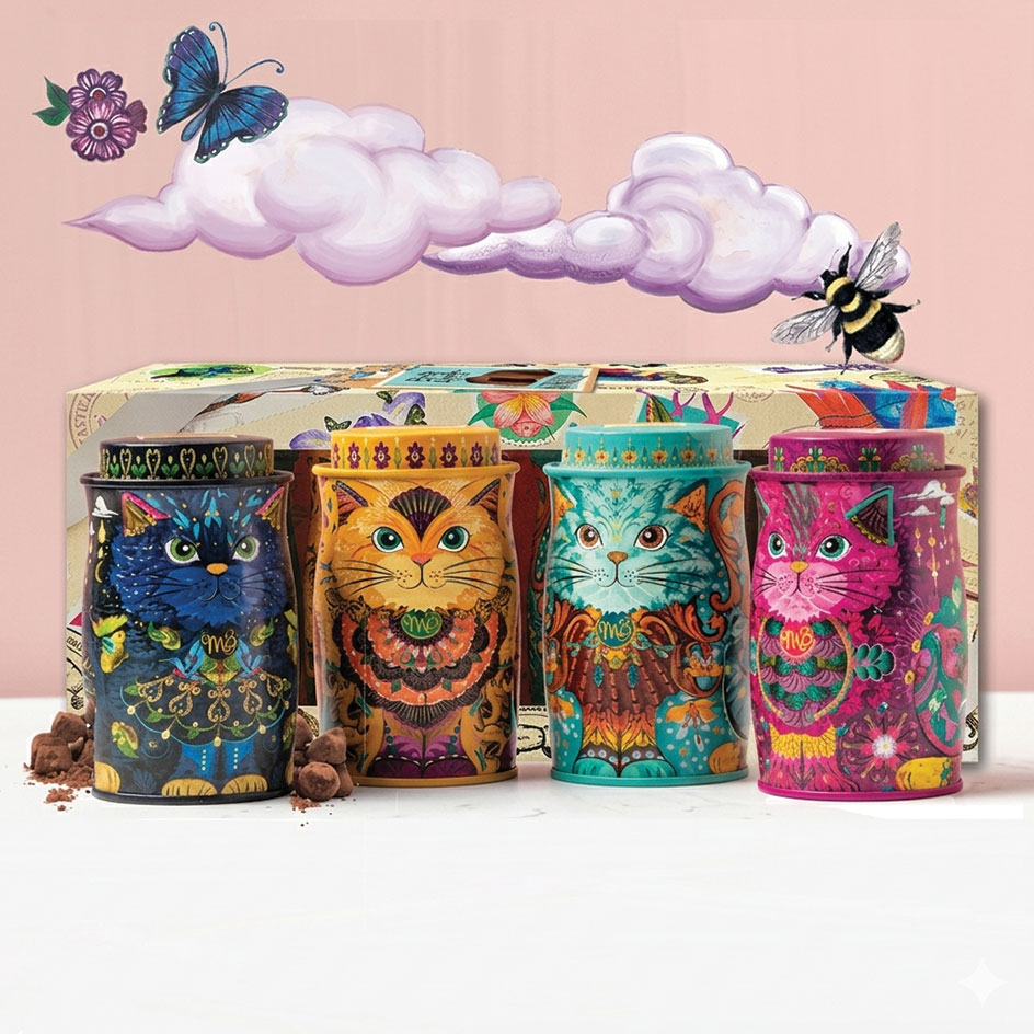 Monty Bojangles Cocoa Dusted Truffles Collection Tin 4pk 144g