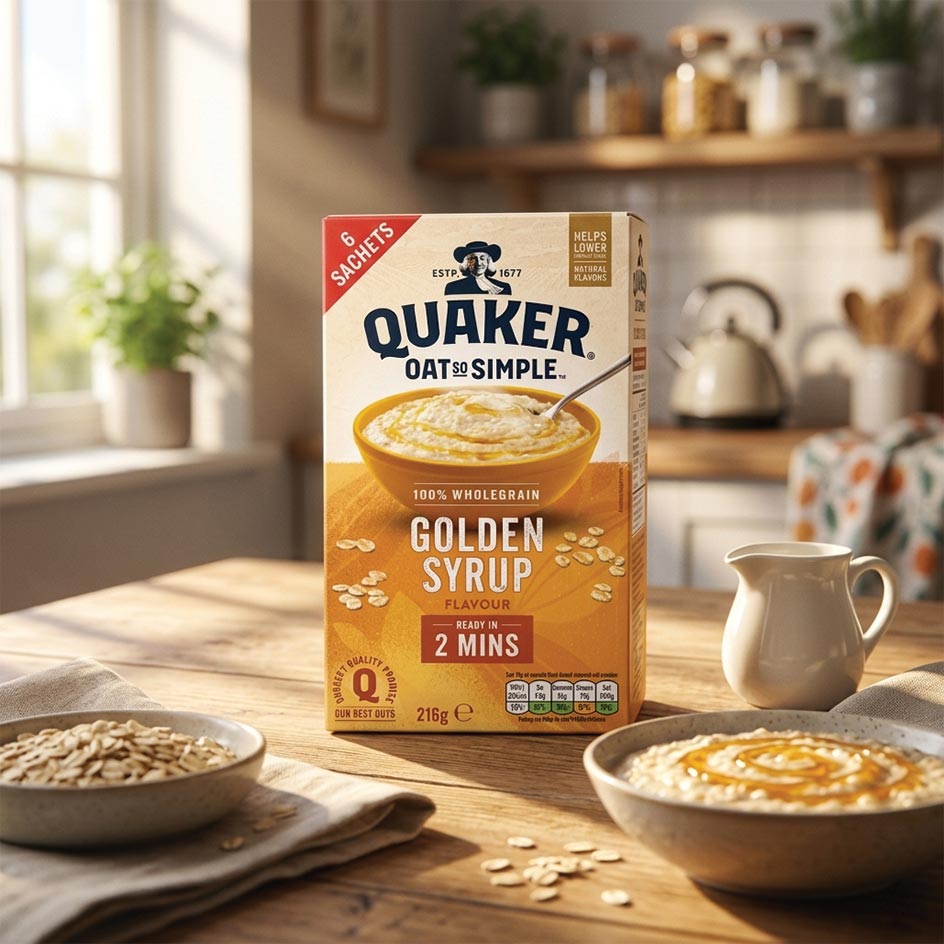 Quaker Oat So Simple Golden Syrup 6 Sachets 216g