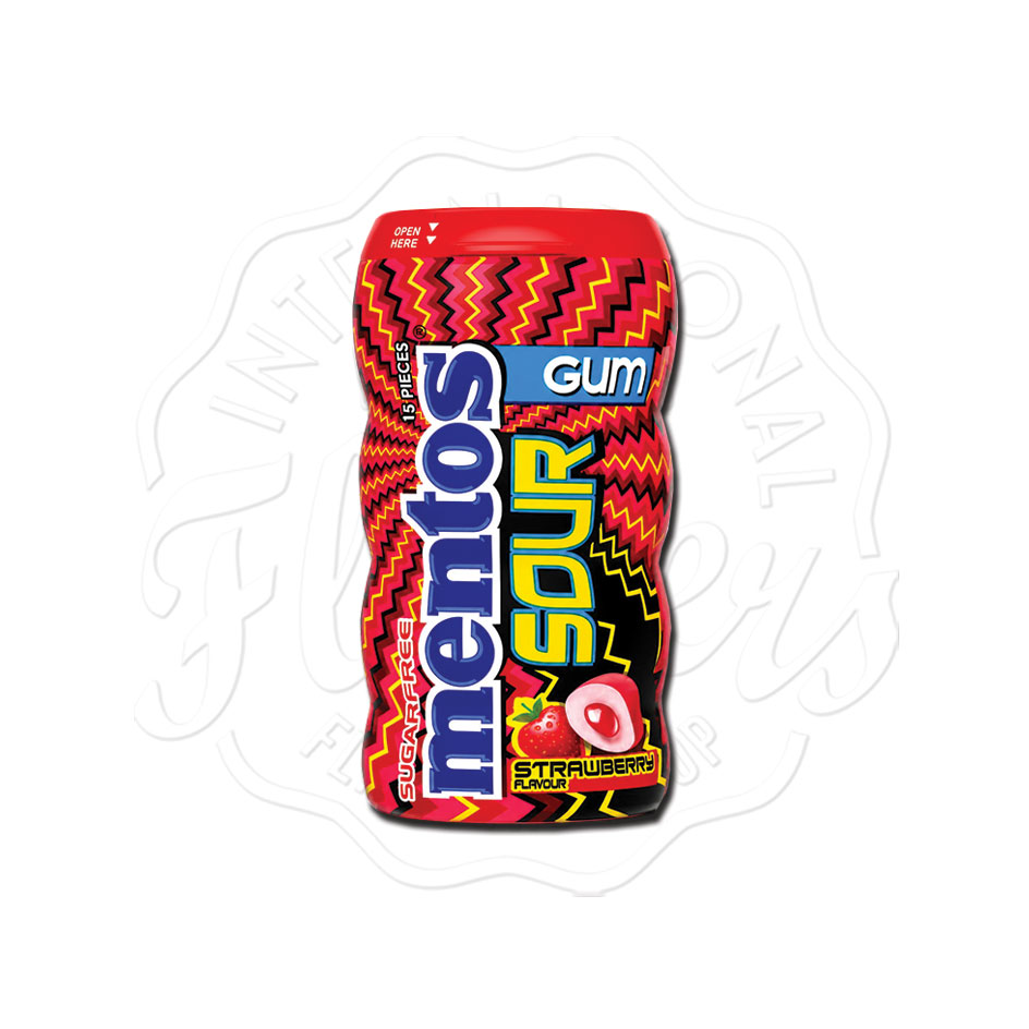 Mentos Sour Gum Strawberry 30g